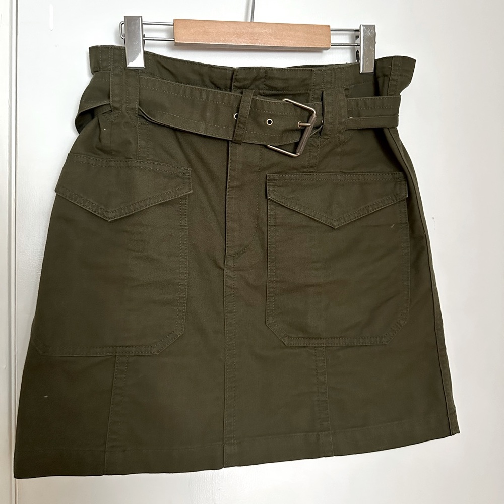 Banana Republic Olive Green Belted Skirt